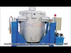 200 To 700kg/H Crucible Gas Fired Industrial Metal Melting Furnace Pipe Burning System