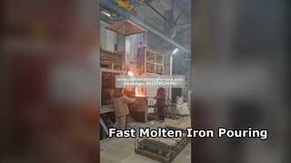 Industrial Induction Melting Furnace: Efficient Molten Iron Pouring Process