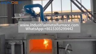 1 Ton Gas Tilting Aluminum Reverberatory Furnace | For Aluminum Ingot & Round Bar Production