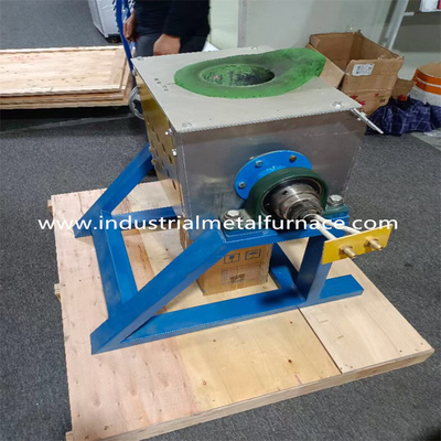 Buy 25KW 5KG Metal Induction Tilting Furnace Crucible Type 2000 Deg Stainless Steel Melting Furnace online manufacture