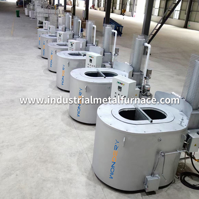 Buy Gas Fired Graphite Crucible 300 to 1000 kg Industrial Aluminum Melting Furnace with Recuperator online manufacture