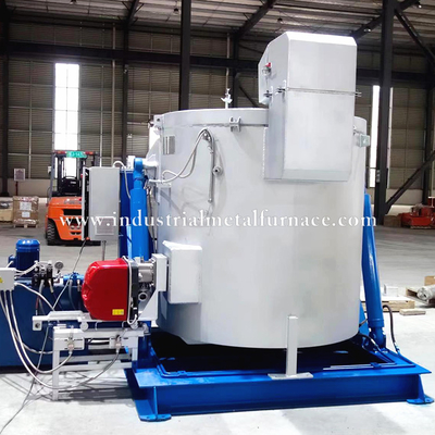 Buy 500kg Gas Fired Aluminum Melting Furnace with Riello Burner 720℃ online manufacture