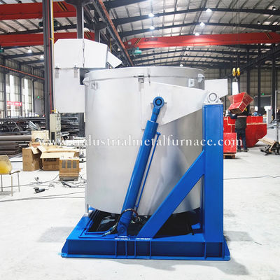 Buy Hydraulic Tilting Design 500KG ZINC Natural Gas Tilting Zinc Melting Furnace online manufacture