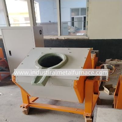 Buy 200kg 80KW Tin Induction Melting Furnace Manual Tilting Type online manufacture