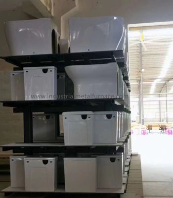 Buy Natural Gas Bogie Hearth Furnace for Ceramic Product Heat Treatment with 1300℃ and 4000 × 2000 × 2000 mm Chamber online manufacture