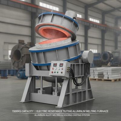 Buy 1500kg Capacity Electric Resistance Aluminum Melting Furnace with Hydraulic Tilting and PID Intelligent Temperature Control online manufacture