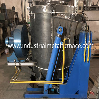 Buy Industrial WDL-RG-350F Natural Gas Fired Tilting Copper Metal Melting Furnace - 500kg Capacity online manufacture