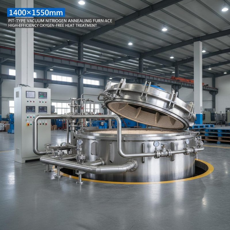 1400×1500mm Pit-Type Vacuum Nitrogen Annealing Furnace for Oxygen-Free Heat Treatment up to 1100 ℃
