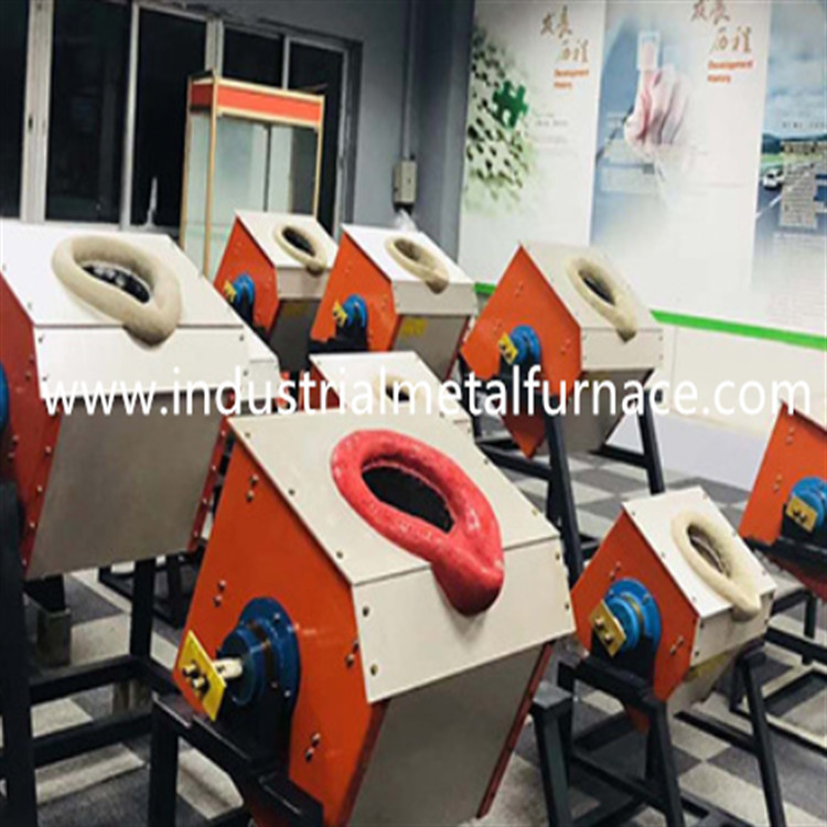 10KG Tilting Type Steel Melting Furnace Induction Heater Melting Metal 35KW