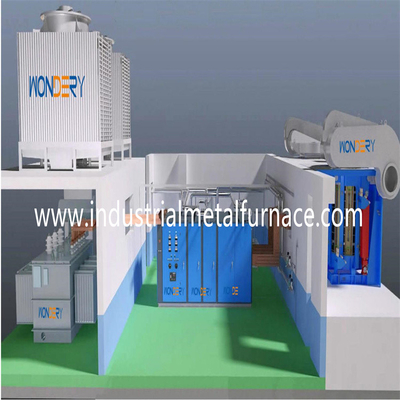 Efficient Industrial Melting Furnace Power Frequency 50/60Hz Heating Time 0-999min