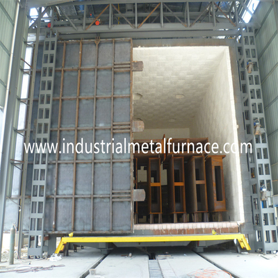 1200 Degree Heat Treatment Furnace Car Bottom Furnace 4 Zones Gas Fired Hot Air Furnace