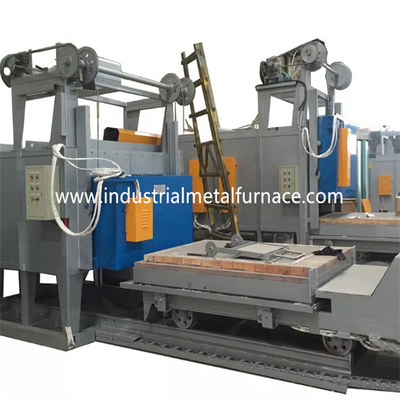 4 Zones Bogie Hearth Heat Treatment Furnace 8000×3500×2300mm Gas Fired
