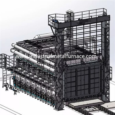 Gas Fired  Car Bottom Bogie Hearth Furnace  4500×1500×1200mm  1150℃