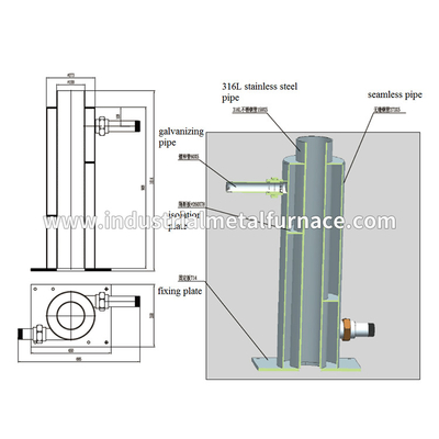 Oval Crucible 300 500 800 1000 kg Gas Industrial Metal Melting Furnace with Recuperator