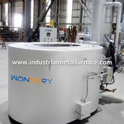 300 to 1000 kg Oval Gas Fired Crucible Melting Furnace Aluminum Scraps with Recuperator