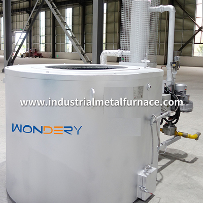 Gas Fired Graphite Crucible 300 to 1000 kg Industrial Aluminum Melting Furnace with Recuperator