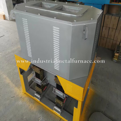 Two Chamber Induction Copper Melting Furnace Industrial For Gravity Casting 380V