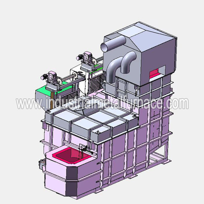 2500 kg/H Continuous Gas Fired Industrial Aluminum Melting Furnace , Aluminum Scrap Melting Furnace