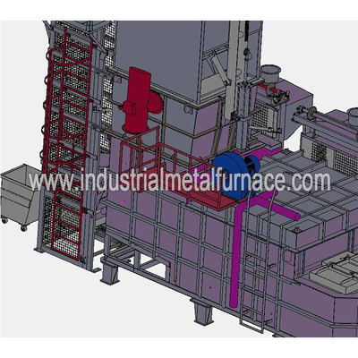 250kg/H Cntinuous Gas Fired Industrial Aluminum Melting Furnace , Aluminum Scrap Melting Furnace