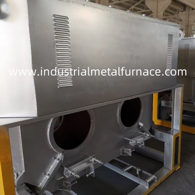 90KW 2 Chamber Industrial Gravity Casting Metal Melting Induction Furnace For Copper
