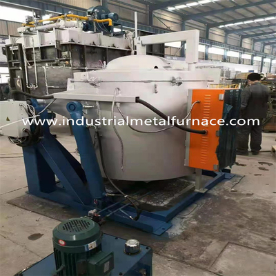850 Deg Hydraulic Tilting Aluminum Crucible Melting Furnace Industrial Electric Resistance