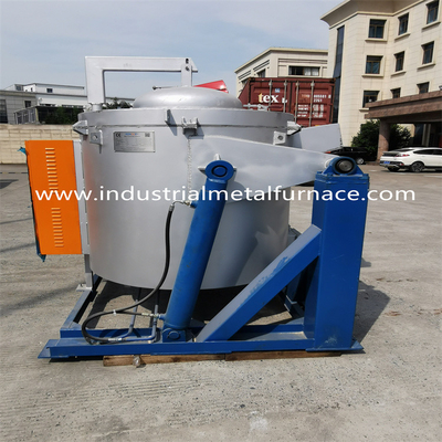 850 Deg Hydraulic Tilting Aluminum Crucible Melting Furnace Industrial Electric Resistance