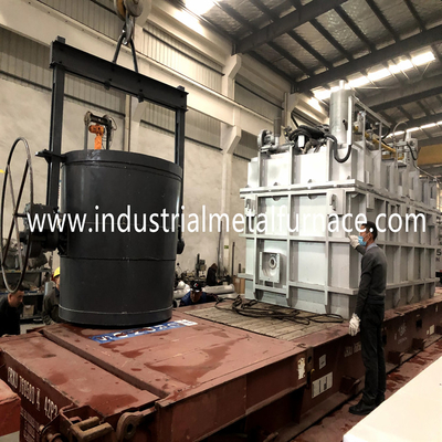 350kg 18KW Aluminum Holding Furnace Automatic Electric Vertical Ladle Preheater CE