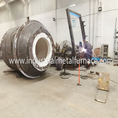 4000KG Natural Gas Industrial Copper Metal Melting Furnace Rotary Furnace